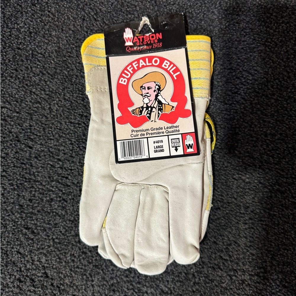 Leather work gloves. Size Large.